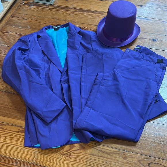 Men’s Purple Suit and Top Hat size medium - Picture 1 of 6